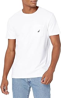 Nautica Men's Solid Crew Neck Short-Sleeve Pocket T-Shirt