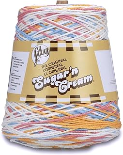 Lily - 10300202612 Sugar'n Cream Cotton Cone Yarn, 14 oz, Kitchen Breeze Ombre, 1 Cone