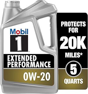 Mobil 1 Extended Performance Full Synthetic Motor Oil 0W-20, 5 Quart