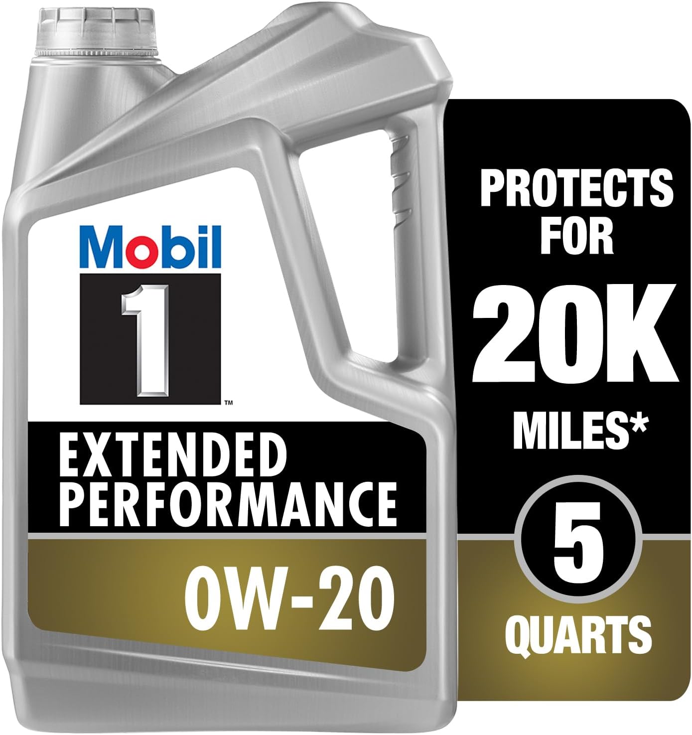 Mobil 1 Extended Performance Full Synthetic Motor Oil 0W-20, 5 Quart-0