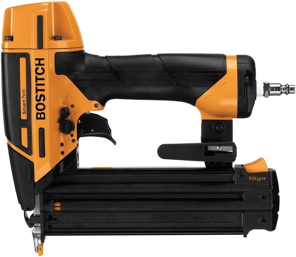 BOSTITCH Brad Nailer Kit, 18GA, Smart Point, Pneumatic (BTFP12233)-0