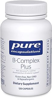 Pure Encapsulations B-Complex Plus - B Vitamins Supplement to Support Neurological Health, Cardiovascular Health, Energy Levels & Nervous System Support* - with Vitamin B12 & More - 120 Capsules