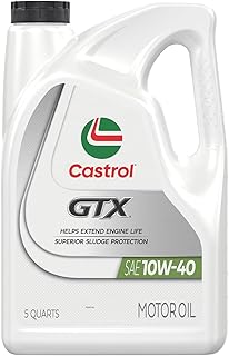 Castrol GTX 10W-40 Conventional Motor Oil, 5 Quarts