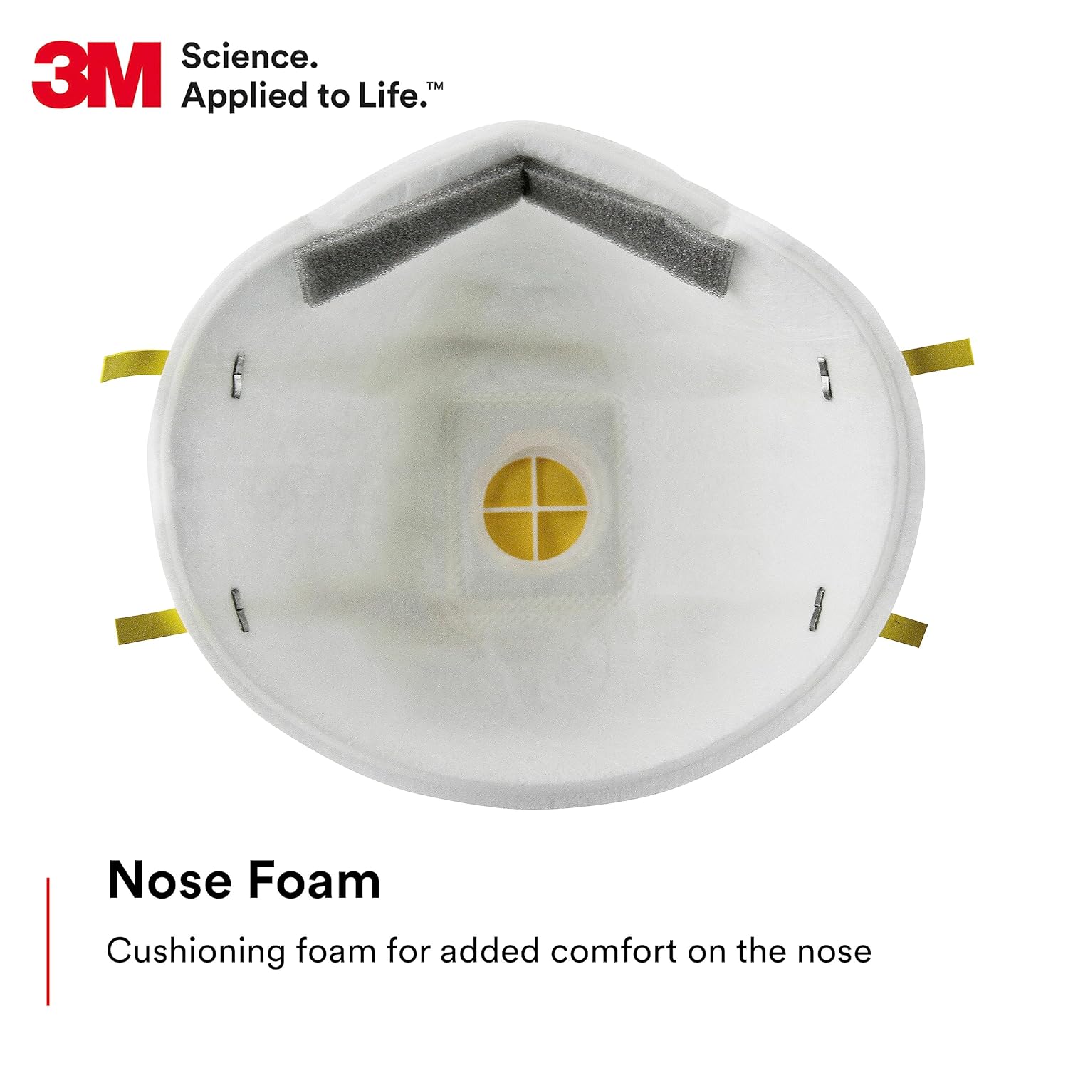 3M Particulate Respirator 8210V with Cool Flow Valve, Smoke, Grinding, Sanding, Sawing, Sweeping, Woodworking, Dust, 80/Pack-5