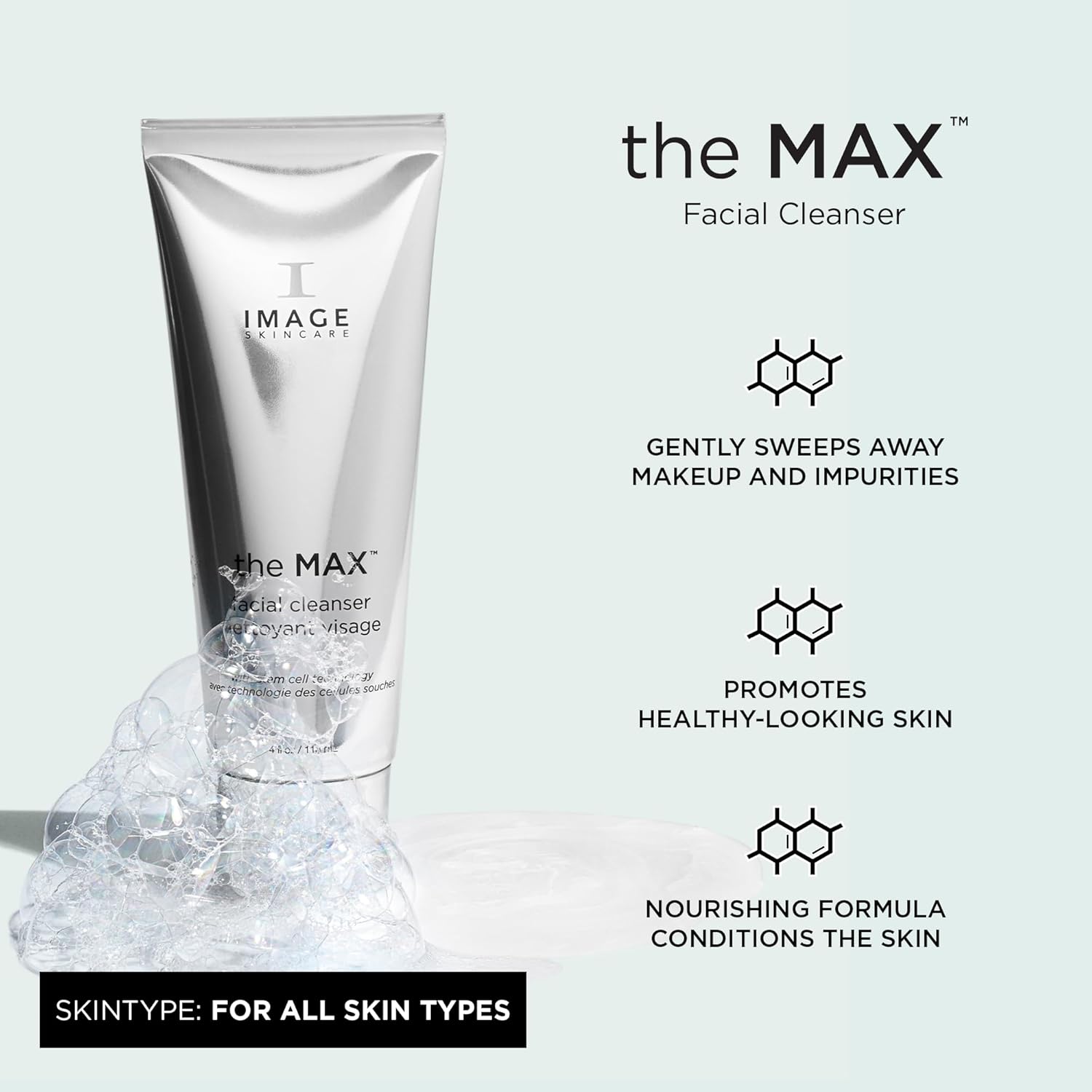 IMAGE Skincare, the MAX Facial Cleanser, Silky Face Wash with Peptides for Youthful Looking Skin, 4 fl oz-1