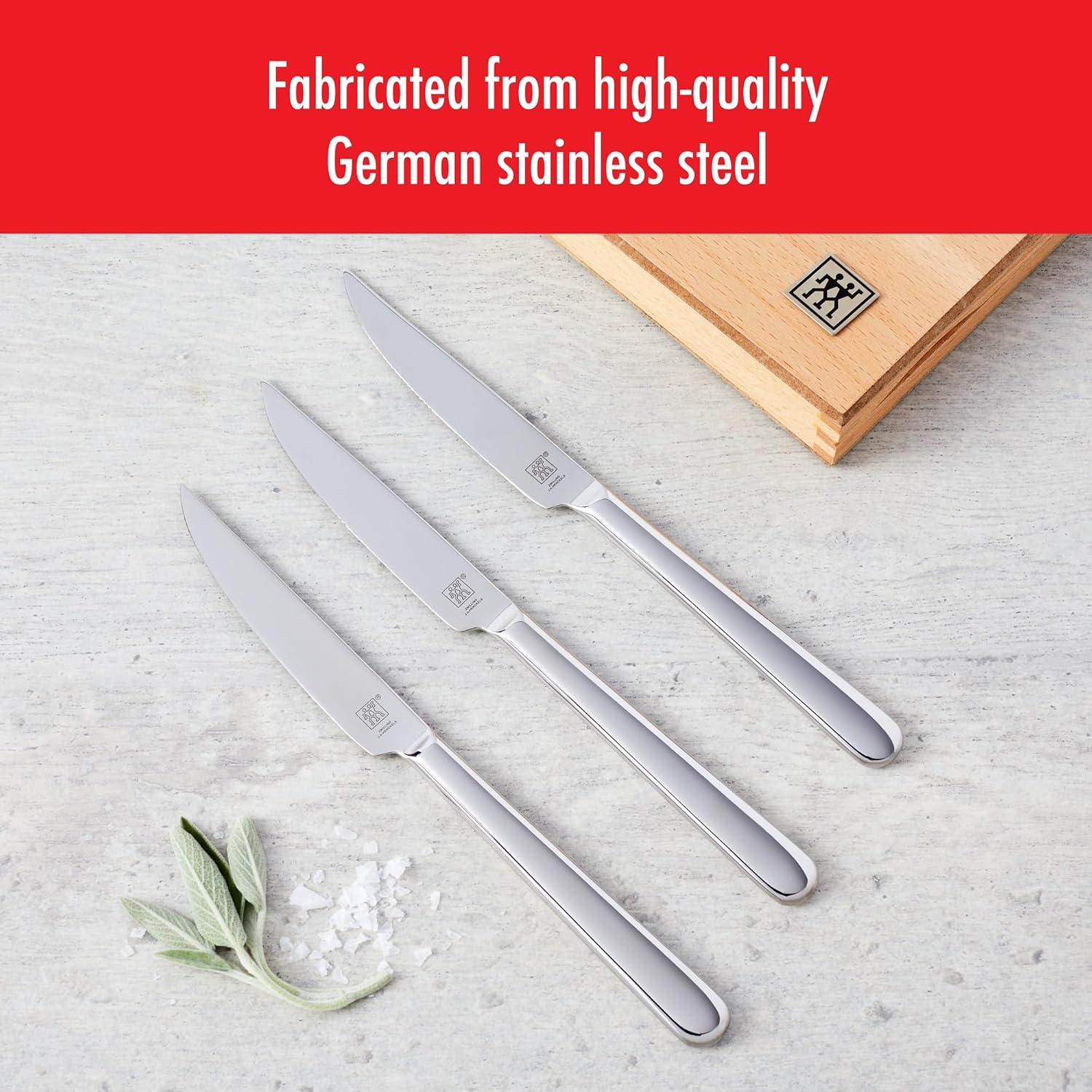 ZWILLING Razor-Sharp Steak Knives set of 8, German Engineered Informed by 290+ Years of Mastery, Silver-3