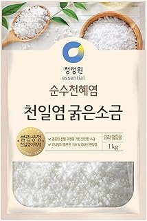 Chung Jung One Korean Premium Natural Coarse Sea Salt for Kimchi Brining, the Jewel of Sinan Island, 1kg, (2.2lbs) 1 Pack