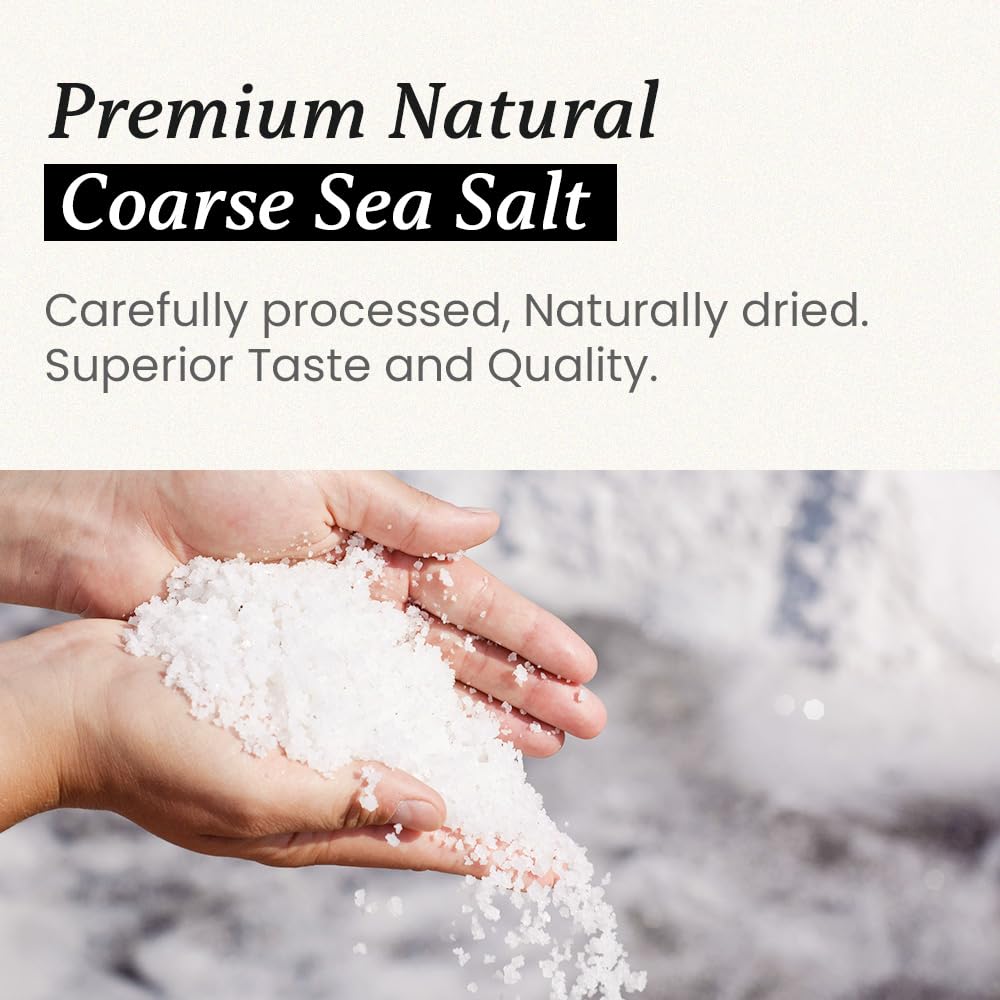 Chung Jung One Korean Premium Natural Coarse Sea Salt for Kimchi Brining, the Jewel of Sinan Island, 1kg, (2.2lbs) 1 Pack-1