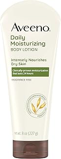 Aveeno Daily Moisturizing Body Lotion, Fragrance-Free, 8 Fl Oz