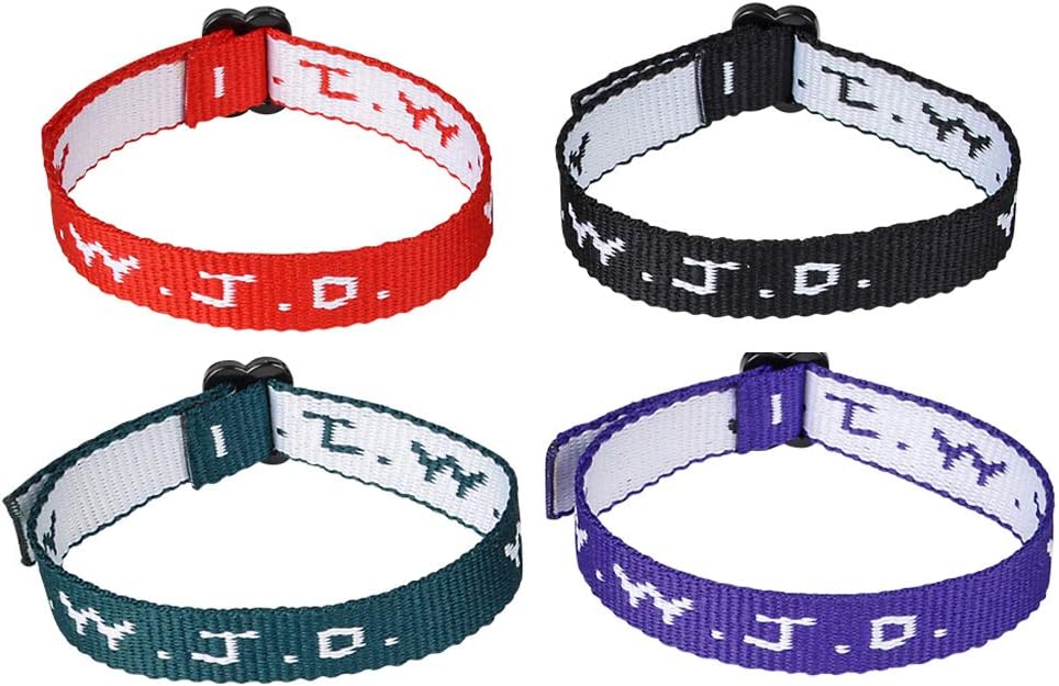 Rhode Island Novelty W.W.J.D. Webbing Bracelets, Twelve Per Order-0