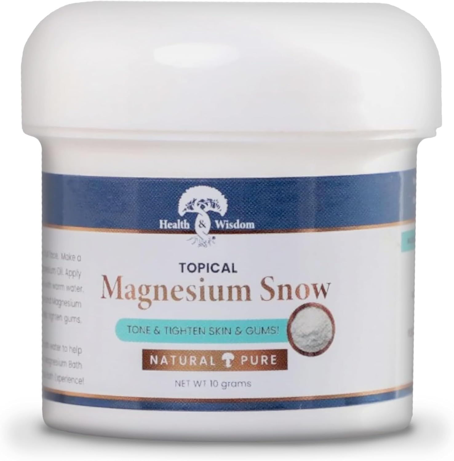 Heath and Wisdom Magnesium Snow - Magnesium Bath Soak, Magnesium Soak Bath, Magnesium Carbonate Powder, Magnesium for Bath, Calm Magnesium Powder, Magnesium Foot Soak, Magnesium for Skin - 0.35 Ounces-0