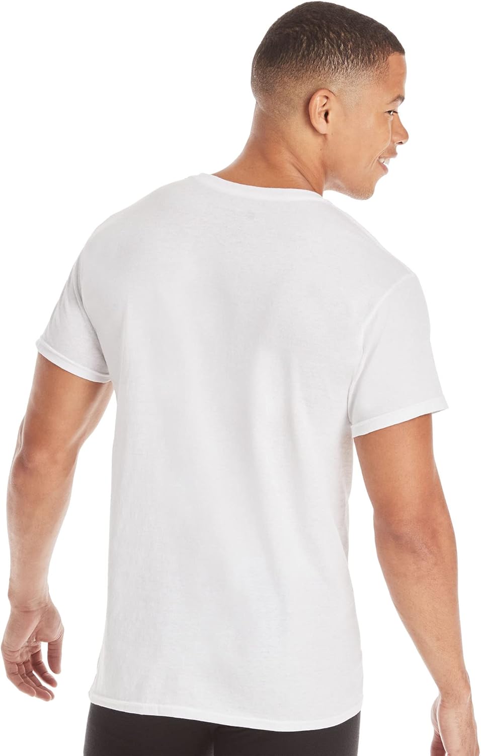 Hanes Men's Cotton, Moisture-Wicking Crew Tee Undershirts, Multi-Packs Available-2