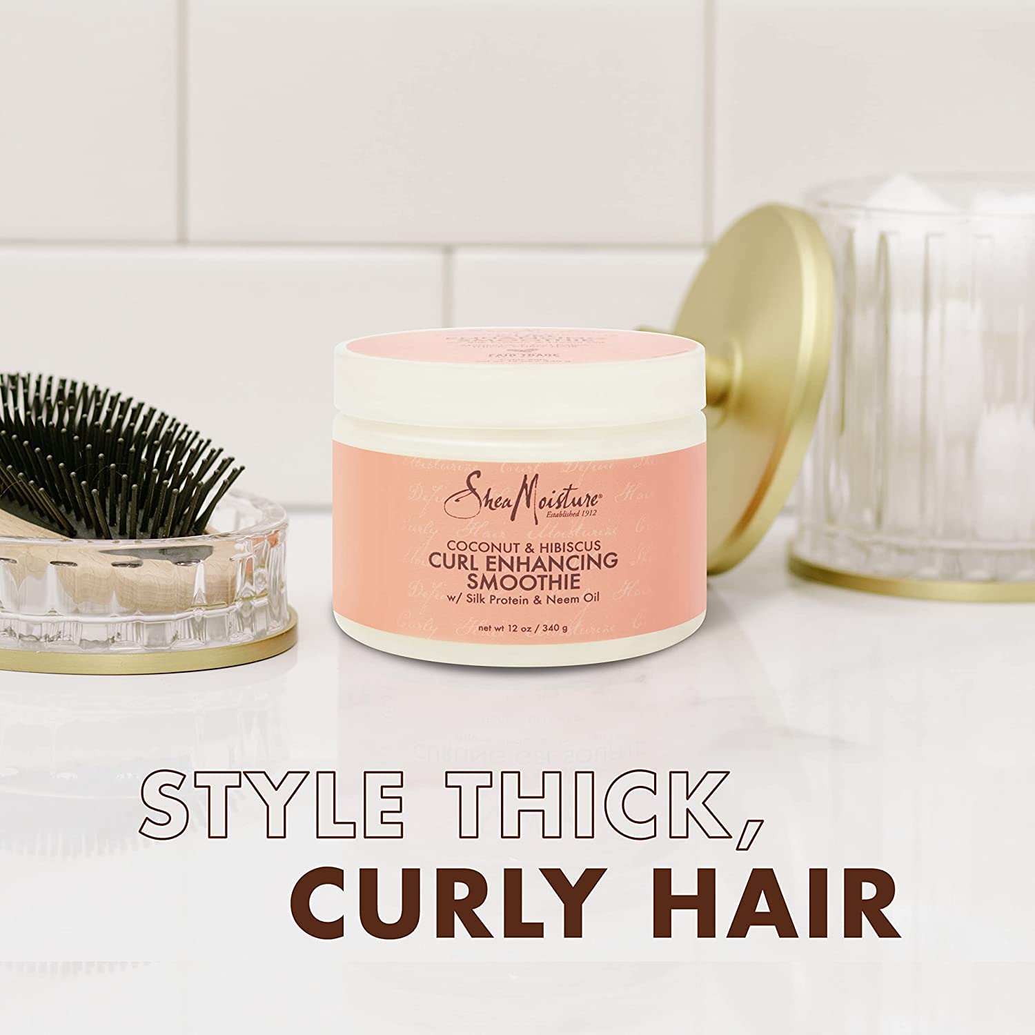 SheaMoisture Coconut & Hibiscus Curl Trio: Includes Curl & Shine Shampoo and CONDITIONER, Curl Enhancing Smoothie with Box-5