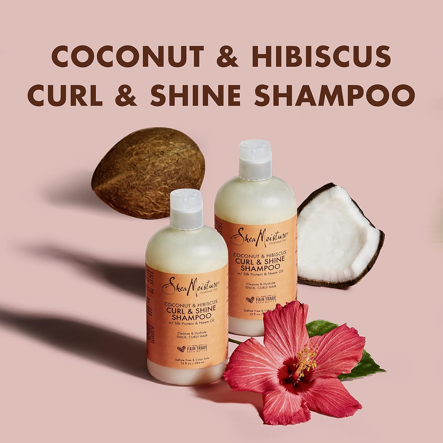 SheaMoisture Coconut & Hibiscus Curl Trio: Includes Curl & Shine Shampoo and CONDITIONER, Curl Enhancing Smoothie with Box-6