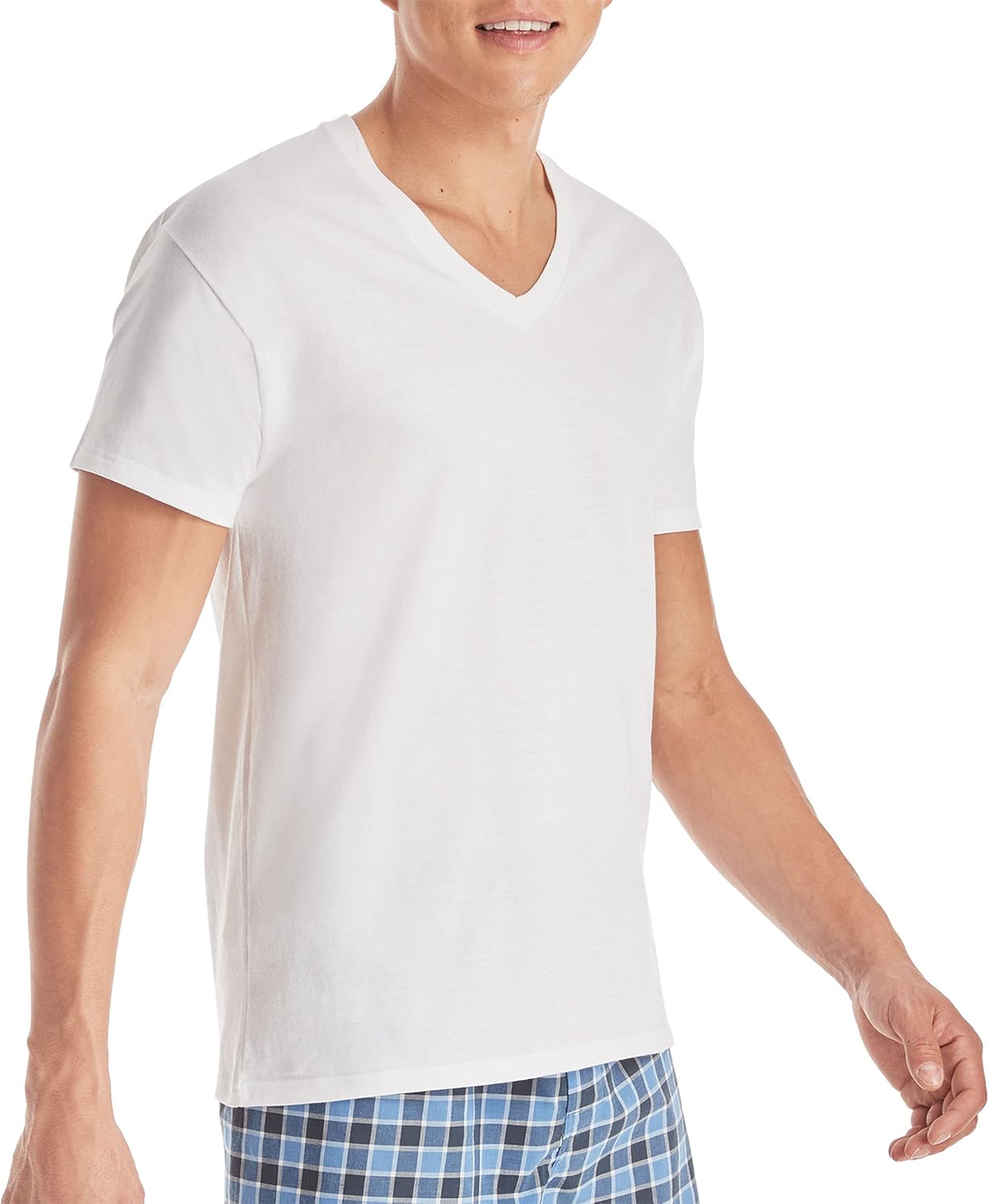 Hanes Men's 3-Pack Tagless Cotton V-Neck Undershirts-2