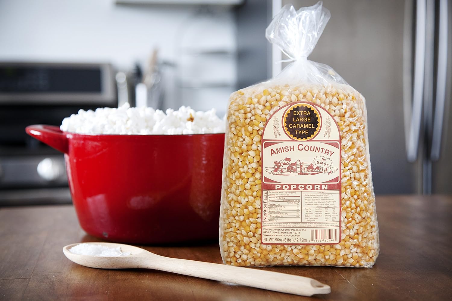 Amish Country Popcorn | 6 lb Bag | Popcorn Kernels | Small and Tender | Old Fashioned, Non-GMO and Gluten Free (6 Pound (Pack of 1), Extra Large Caramel)-3