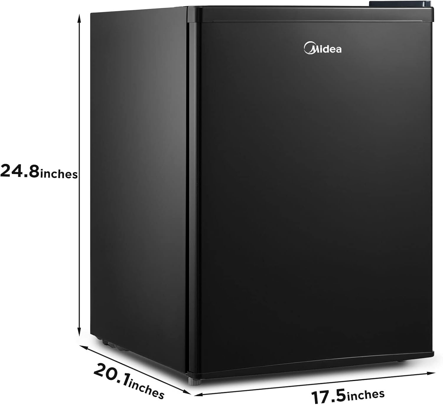 Midea WHS-87LB1 Refrigerator, 2.4 Cubic Feet, Black-1