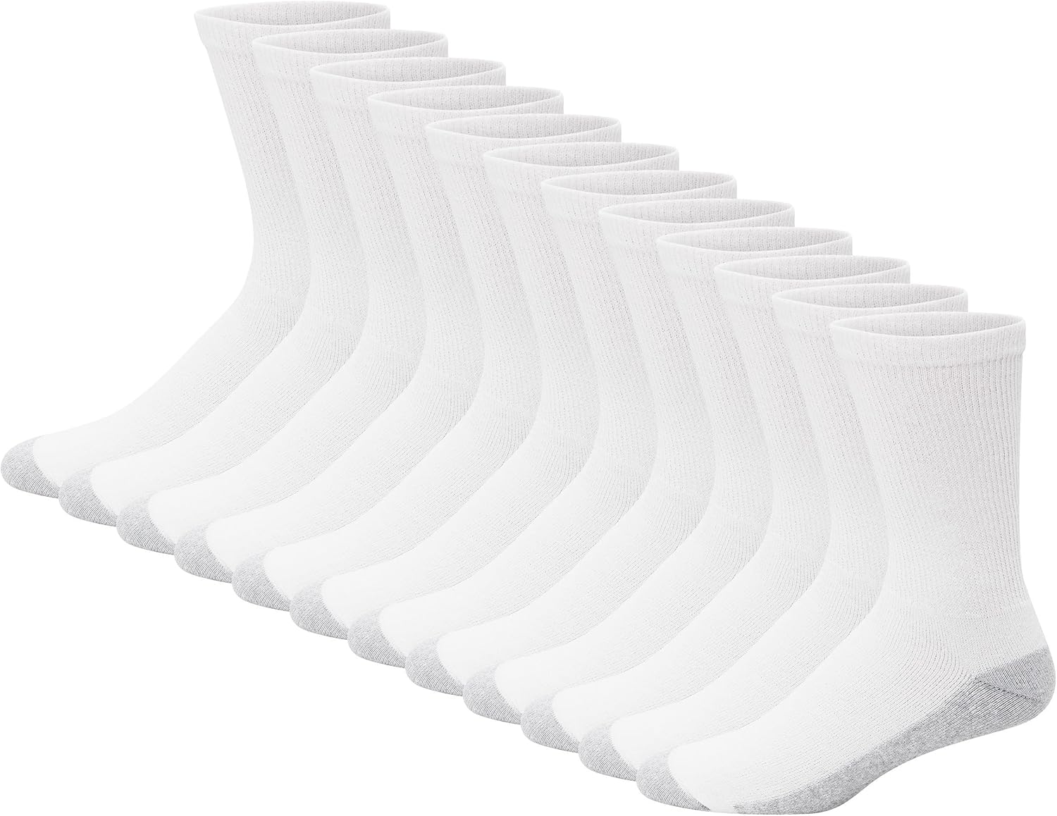 Hanes Men's Double Tough Crew Socks, 12-Pair Pack-0