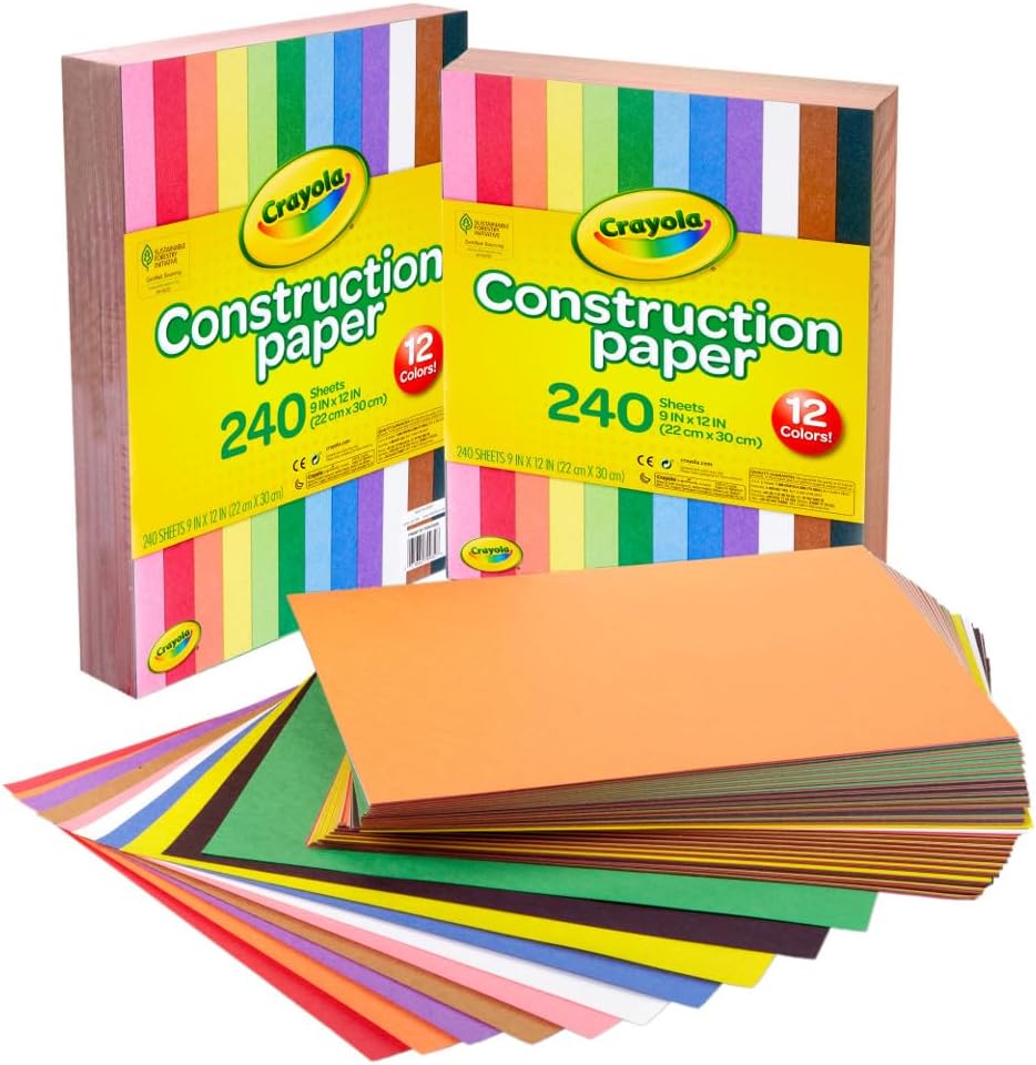 Crayola Construction Paper - 480ct (2pck), Bulk School Supplies For Kids, Teacher Classroom Must Have, Art Paper, Arts & Crafts-1