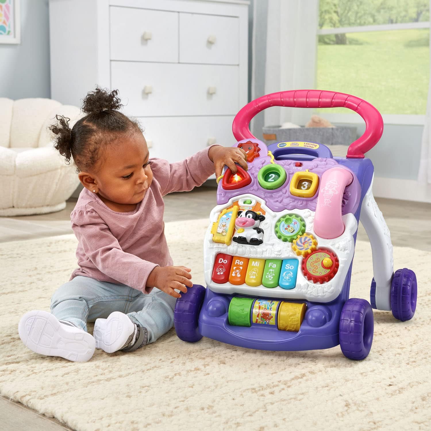 VTech Sit-to-Stand Learning Walker (Frustration Free Packaging), Lavender-2