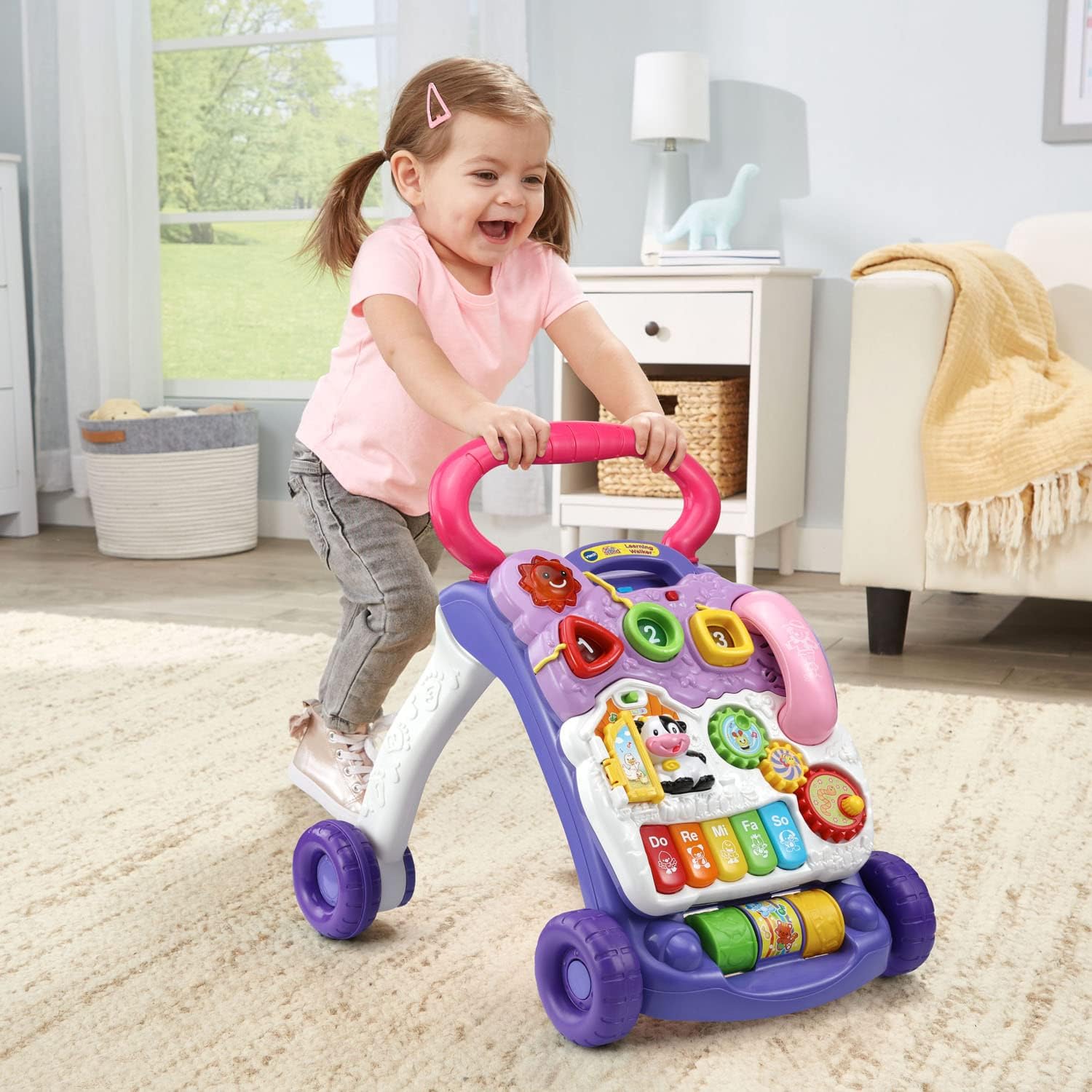 VTech Sit-to-Stand Learning Walker (Frustration Free Packaging), Lavender-5