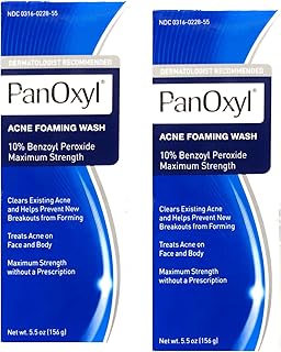 PanOxyl 10% Acne Foaming Wash 5.5 Ounce (Value Pack of 2)