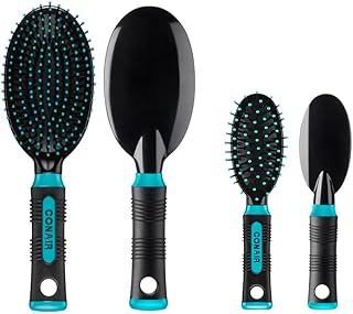 Conair Salon Results Hairbrush Set - Travel Hair Brush - Hairbrushes for All Hair Types - curly hair brush - hairbrush - detangler brush - Travel size + Full-size Brush