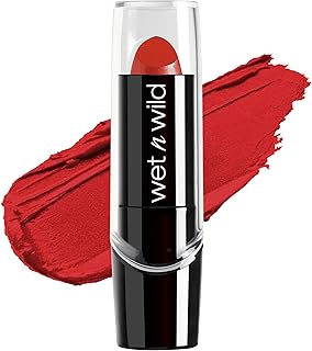 wet n wild Silk Finish Lipstick, Hydrating Rich Buildable Lip Color, Formulated with Vitamins A,E, & Macadamia for Ultimate Hydration, Cruelty-Free & Vegan - Cherry Frost