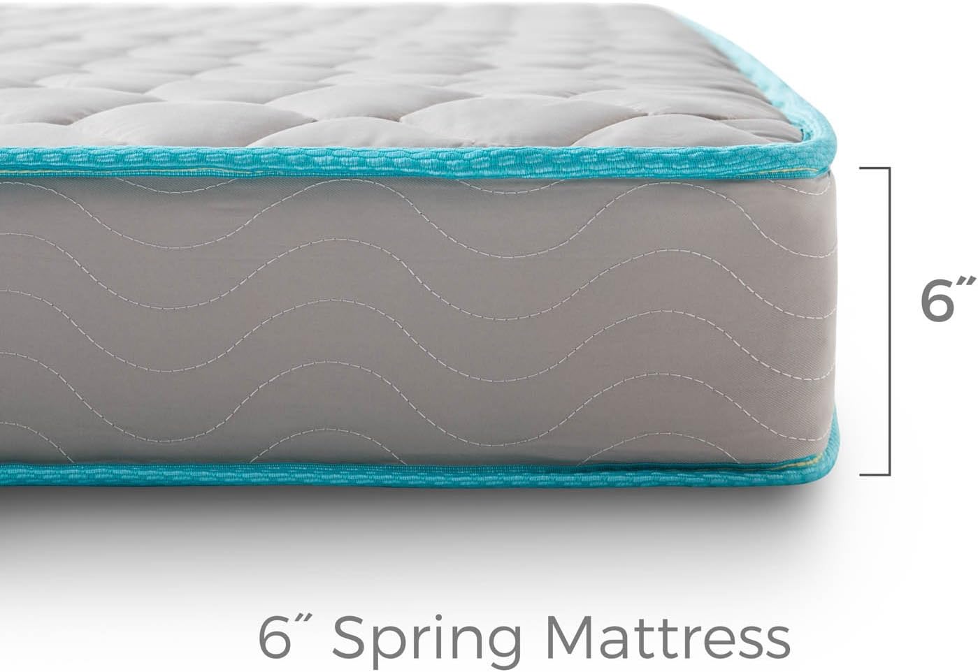 Linenspa 6 Inch Mattress - Firm Feel - Bonnell Spring with Foam Layer - Mattress in a Box - Youth or Kids Bed - Guest Bedroom - Durable and Breathable Support - Affordable - Queen Size-1