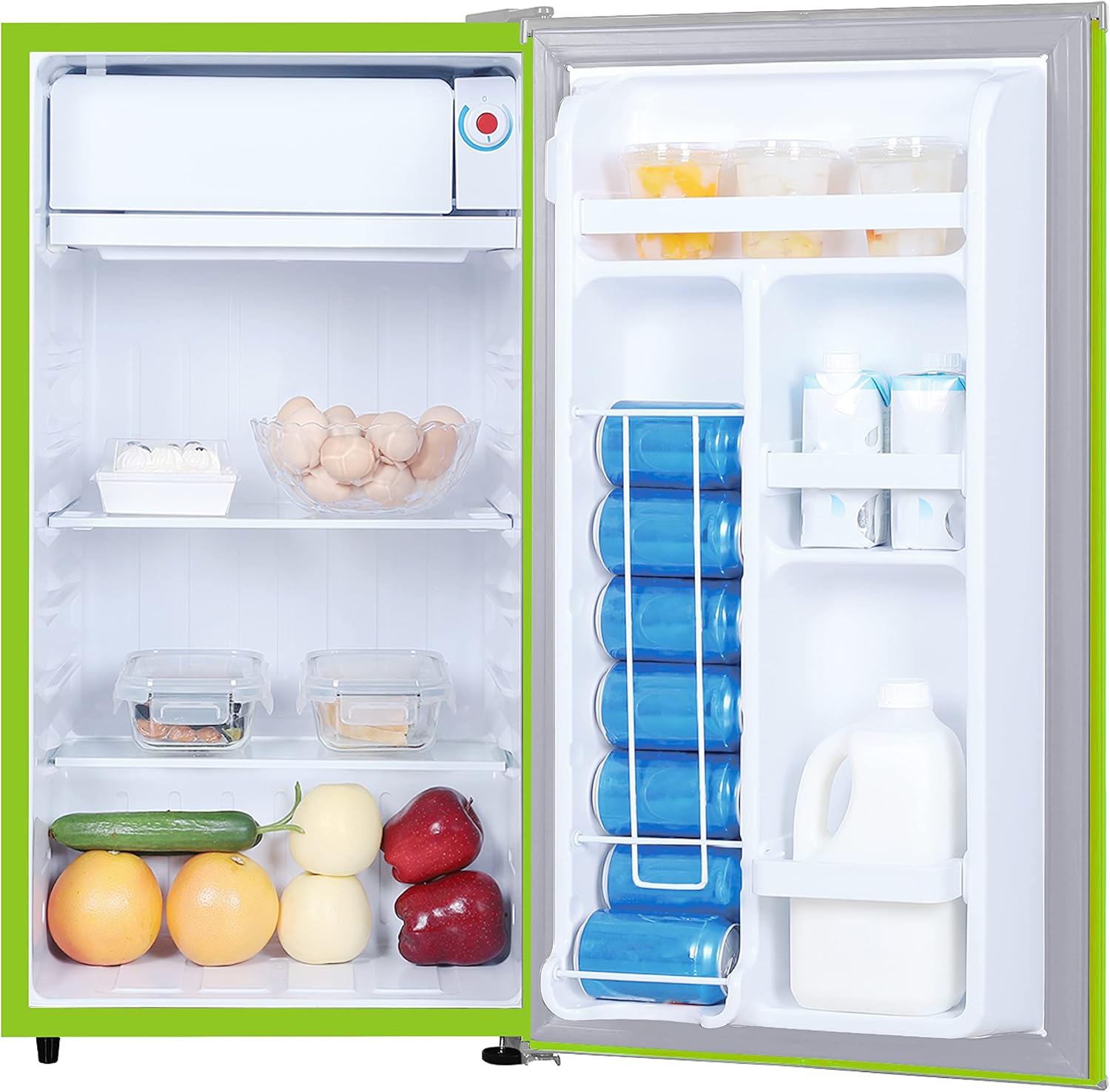 Igloo RCA RFR321-FR320/8 IGLOO Mini Refrigerator, 3.2 Cu Ft Fridge, Lime-2