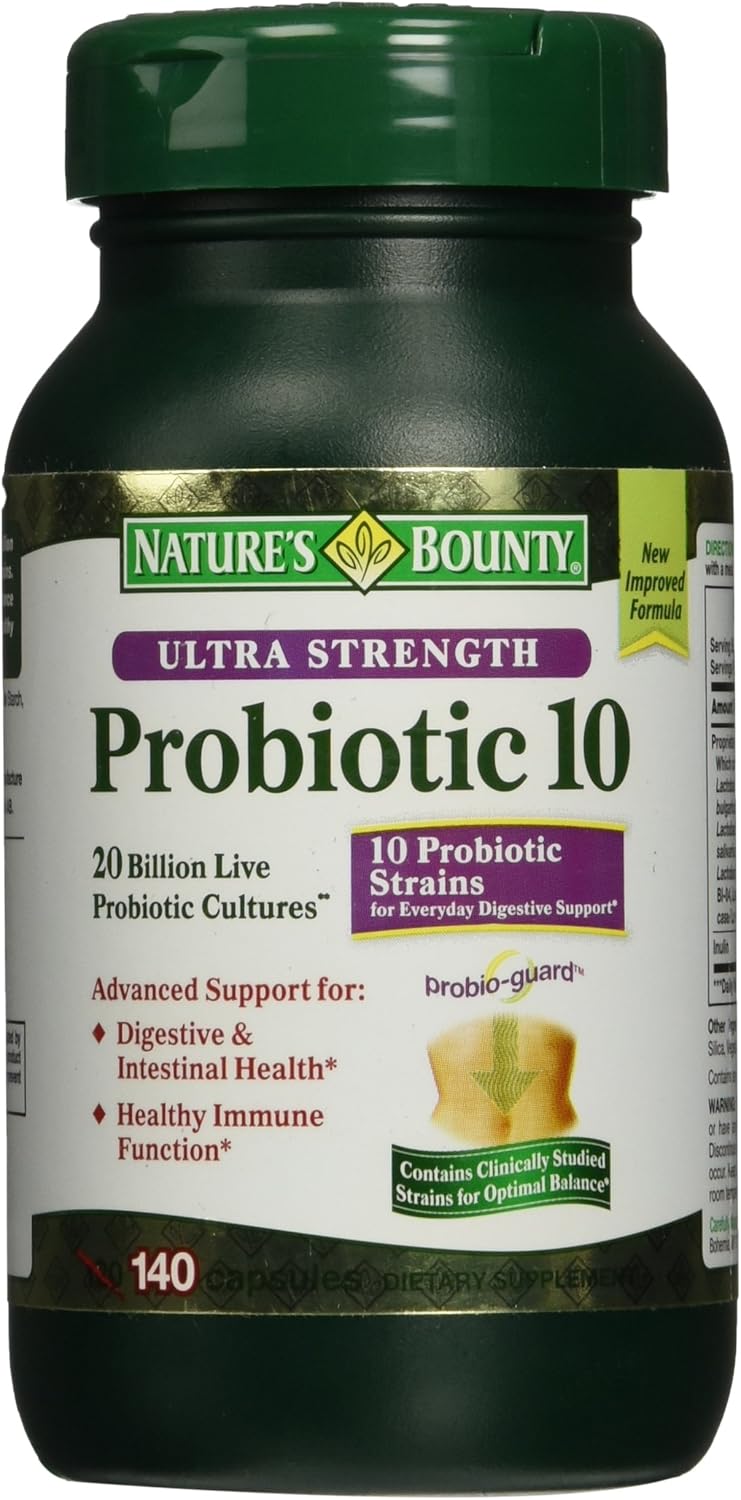 Nature's Bounty Ultra Strength Probiotic 10 140 Capsules - New Improved Formula-0