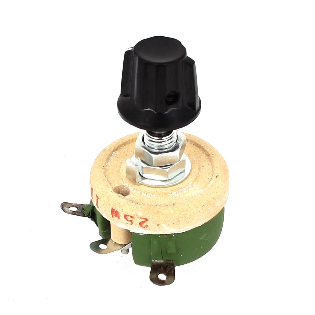 uxcell 25W 100 Ohm Round Ceramic Wirewound Potentiometer Resistor Rheostat-0