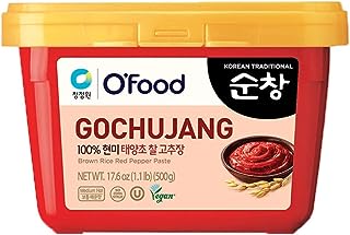 Chung Jung One O'Food Medium Gochujang 1.1lb, Korean Red Chili Pepper Paste, Spicy, Sweet and Savory Sauce, Traditional Fermented Condiment, 100% Brown Rice, No Corn Syrup