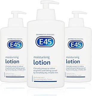 E45 Moisturiser Dermatological Lotion 500Ml With Pump (Pack Of 3) 500 Milliliters