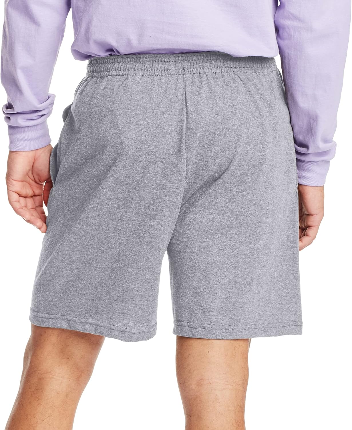 Hanes Men's Athletic Shorts, Favorite Cotton Jersey Shorts, Pull-On Knit Shorts with Pockets, Knit Gym Shorts, 7.5" Inseam-1