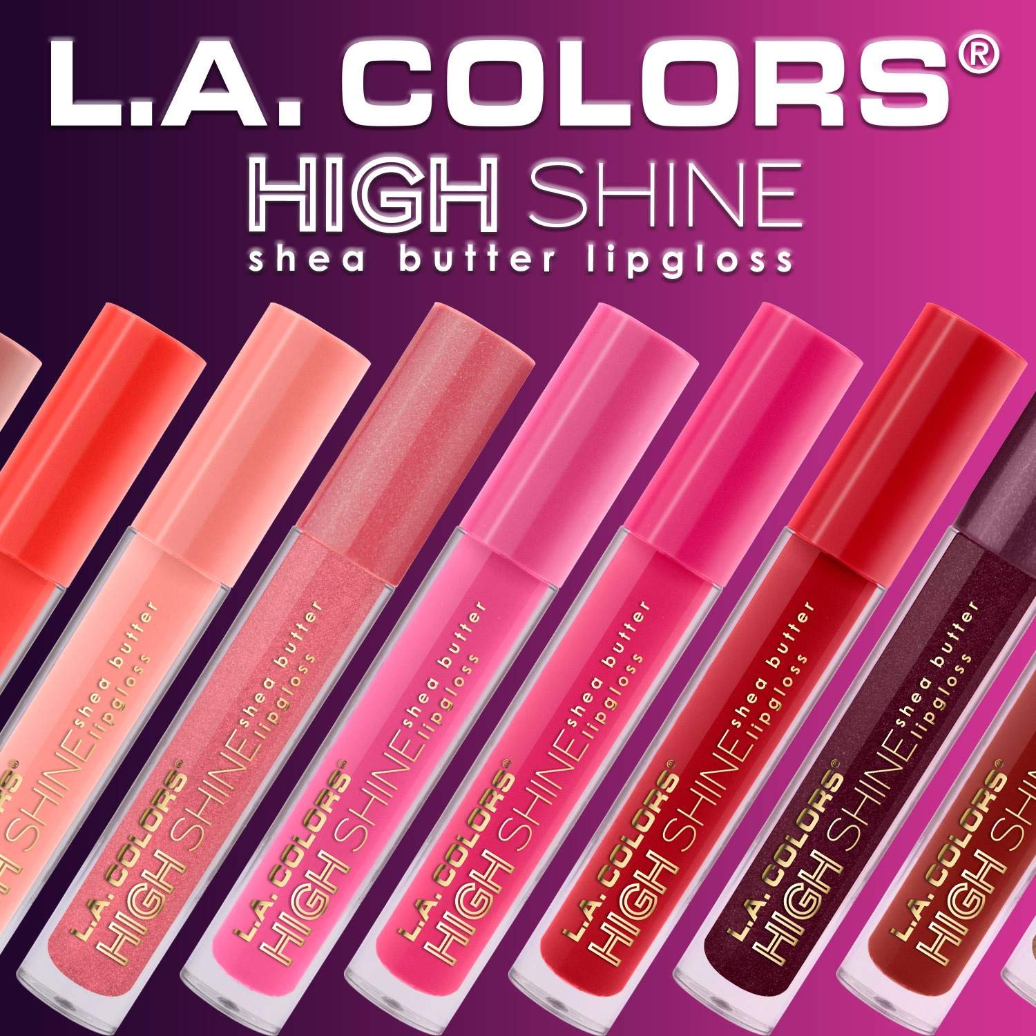 L.A. COLORS High Shine Lipgloss, Clear CLG932-8