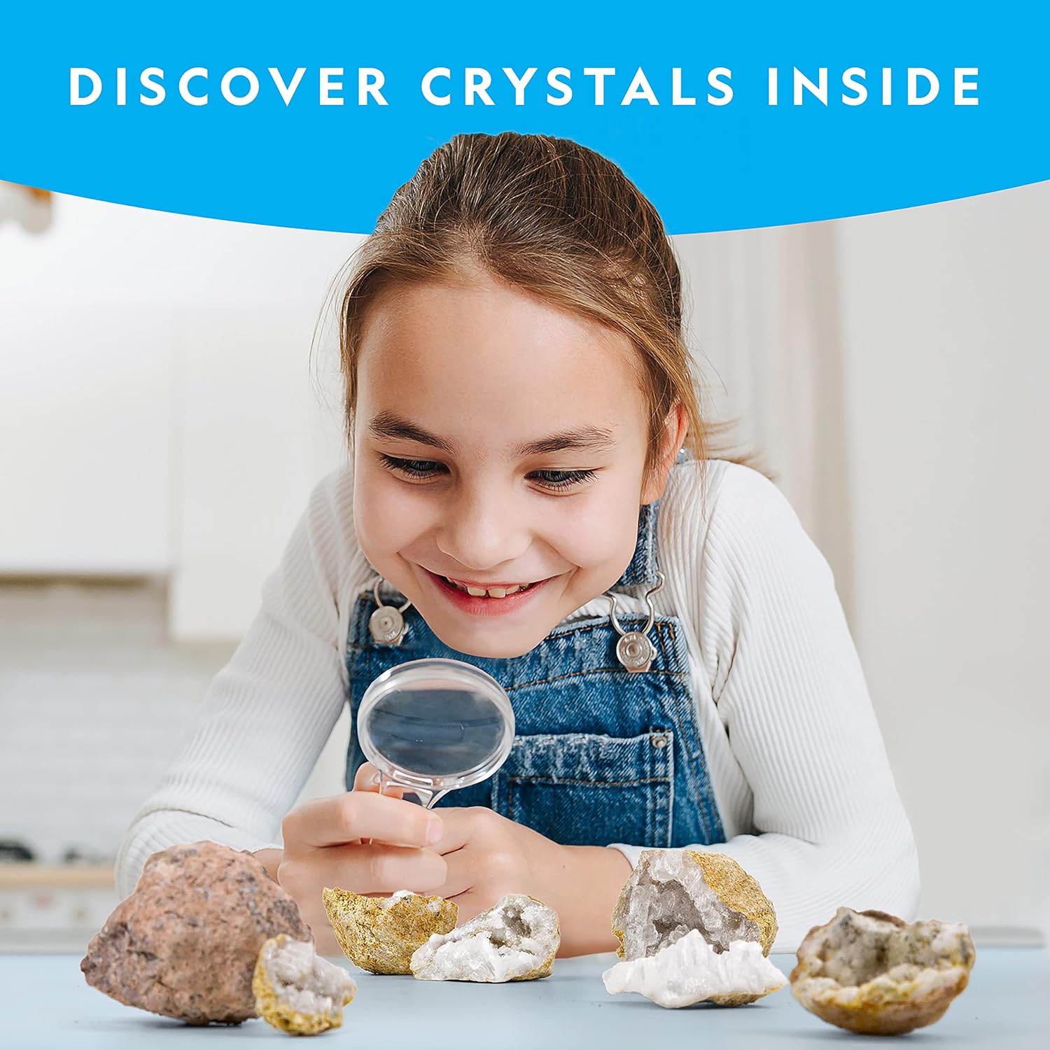 NATIONAL GEOGRAPHIC Break Open 10 Premium Geodes – includes Goggles and 2 Display Stands - Great STEM Science Kit, Geology Gift for Kids, Break Your Own Geodes with Crystals, Toys for Boys and Girls-1