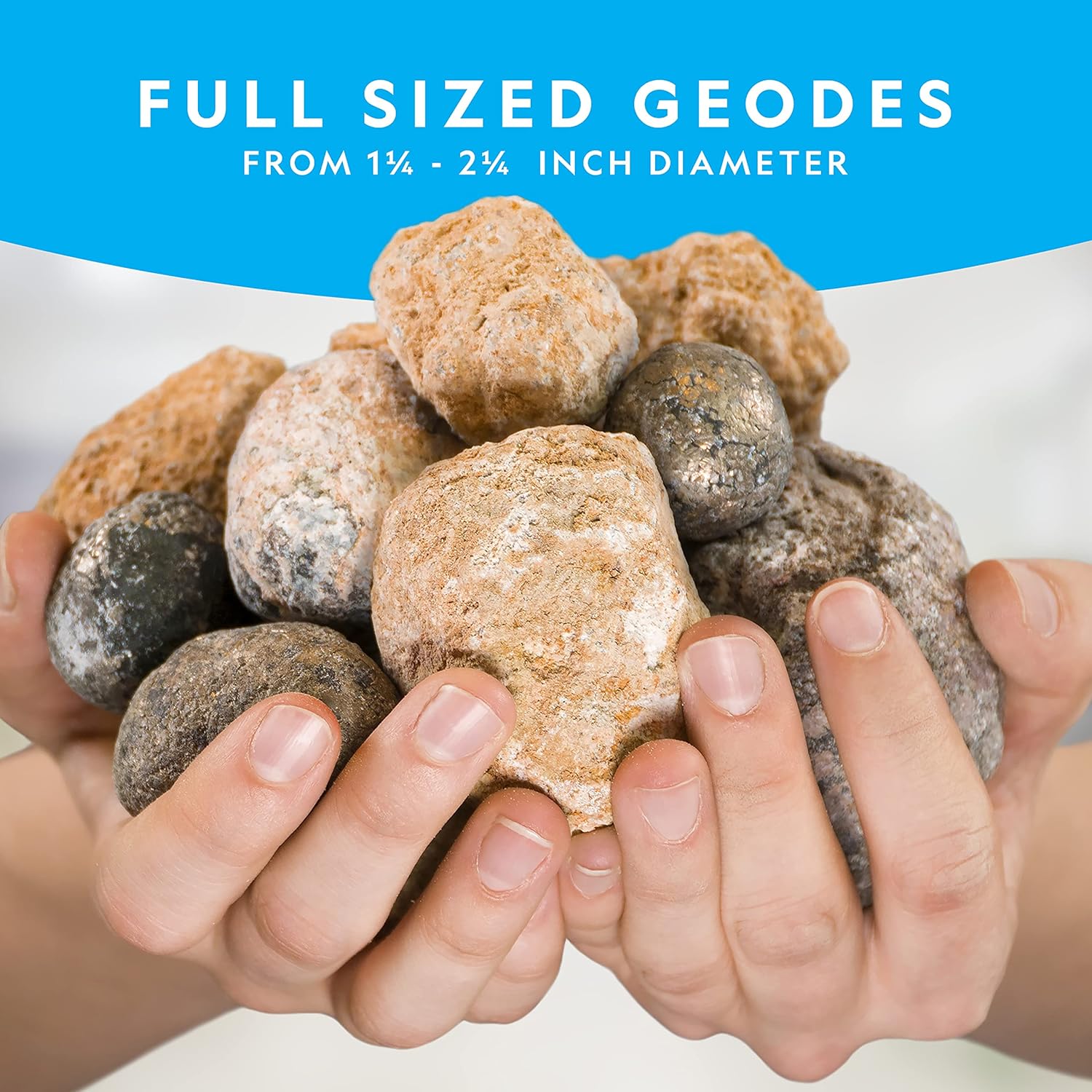 NATIONAL GEOGRAPHIC Break Open 10 Premium Geodes – includes Goggles and 2 Display Stands - Great STEM Science Kit, Geology Gift for Kids, Break Your Own Geodes with Crystals, Toys for Boys and Girls-4