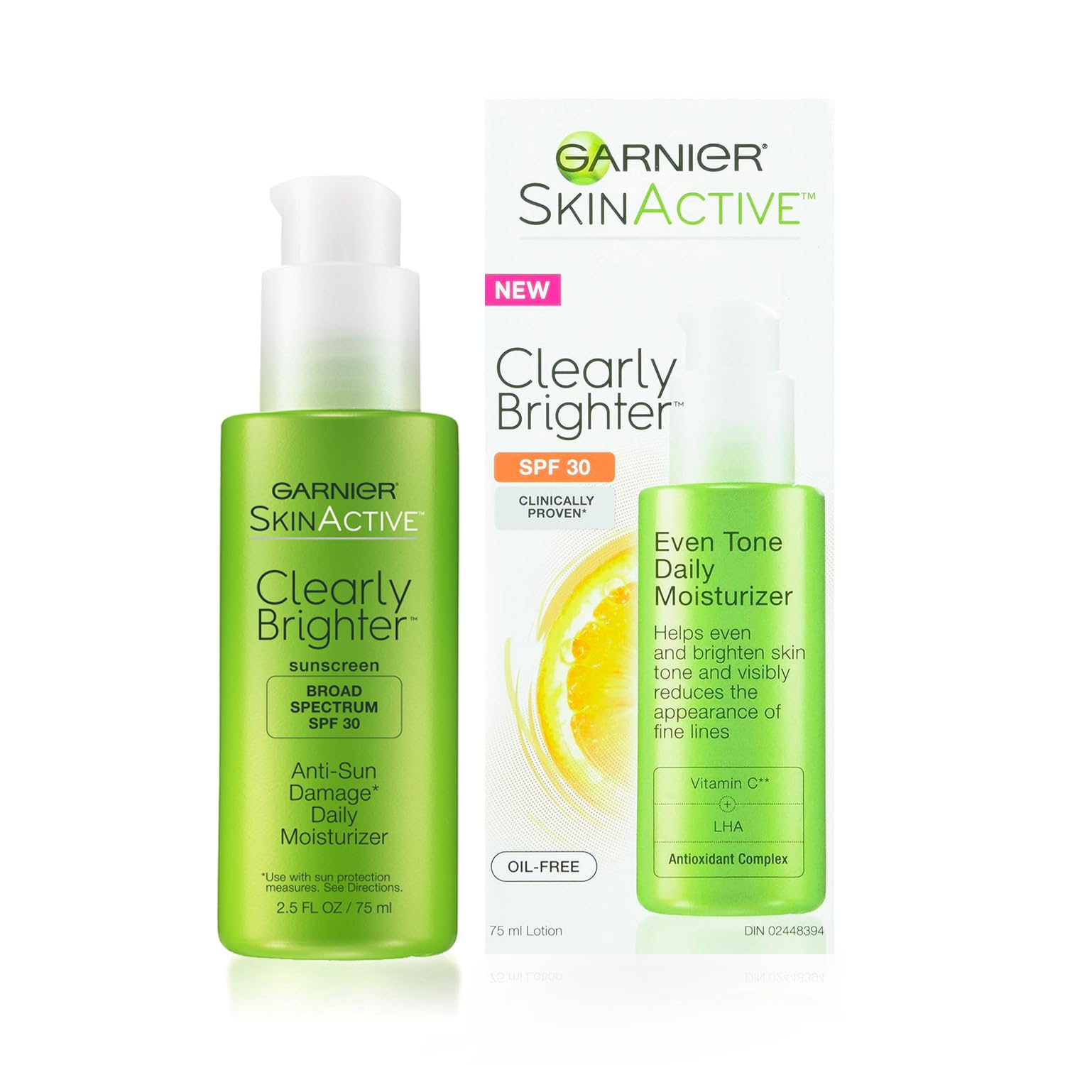 Garnier SkinActive Clearly Brighter SPF 30 Face Moisturizer with Vitamin C, 2.5 Fl Oz (75mL), 1 Count (Packaging May Vary)-0