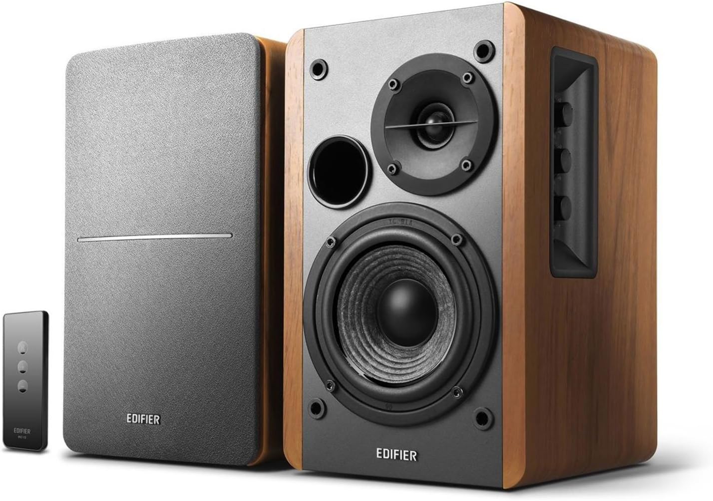 Edifier R1280T Powered Bookshelf Speakers - 2.0 Active Near Field Monitors - Studio Monitor Speaker - Wooden Enclosure - 42 Watts RMS-0