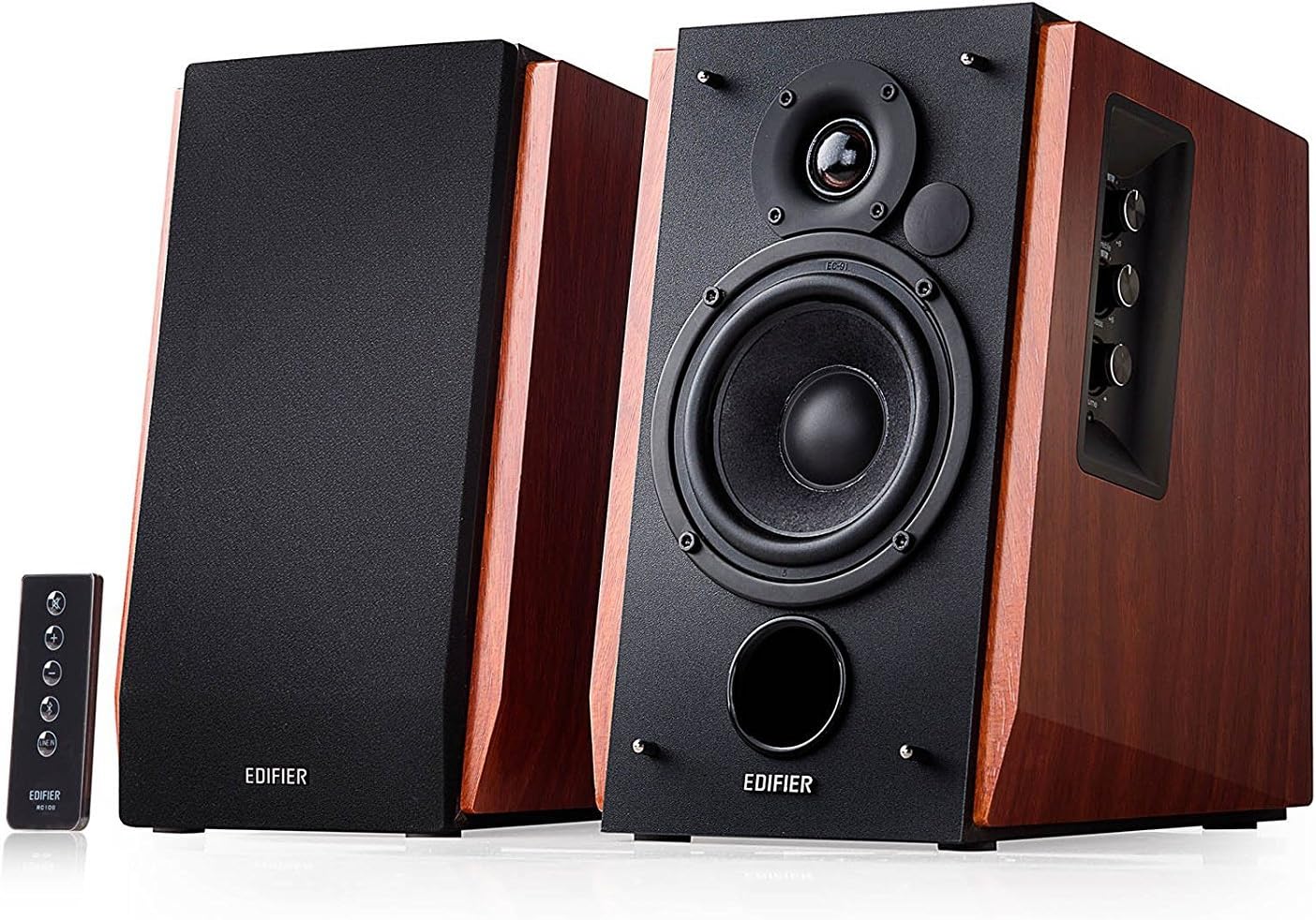 Edifier R1700BT Bluetooth Bookshelf Speakers - Active Near-Field Studio Monitors - Powered Speakers 2.0 Setup Wooden Enclosure - 66w RMS-8