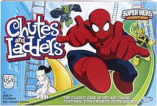 Hasbro Gaming Chutes and Ladders: Marvel Spider-Man Edition Board Game for Kids 2-4 Players, Preschool Games, Ages 3 and Up (Amazon Exclusive)