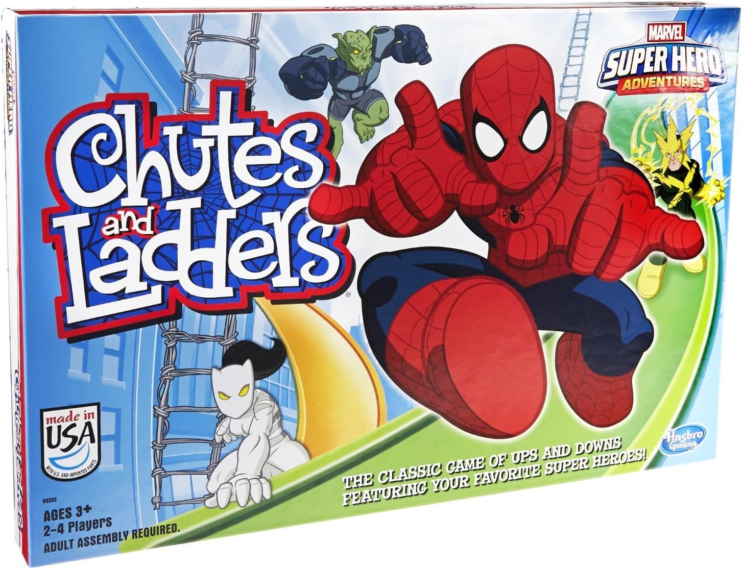 Hasbro Gaming Chutes and Ladders: Marvel Spider-Man Edition Board Game for Kids 2-4 Players, Preschool Games, Ages 3 and Up (Amazon Exclusive)-3