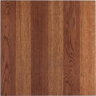 Tivoli Self Adhesive Vinyl Floor Tiles, 45 Tiles - 12" x 12", Medium Oak Plank-Look - Peel & Stick, DIY Flooring for Kitchen, Dining Room, Bedrooms, Basements & Bathrooms by Achim Home Decor