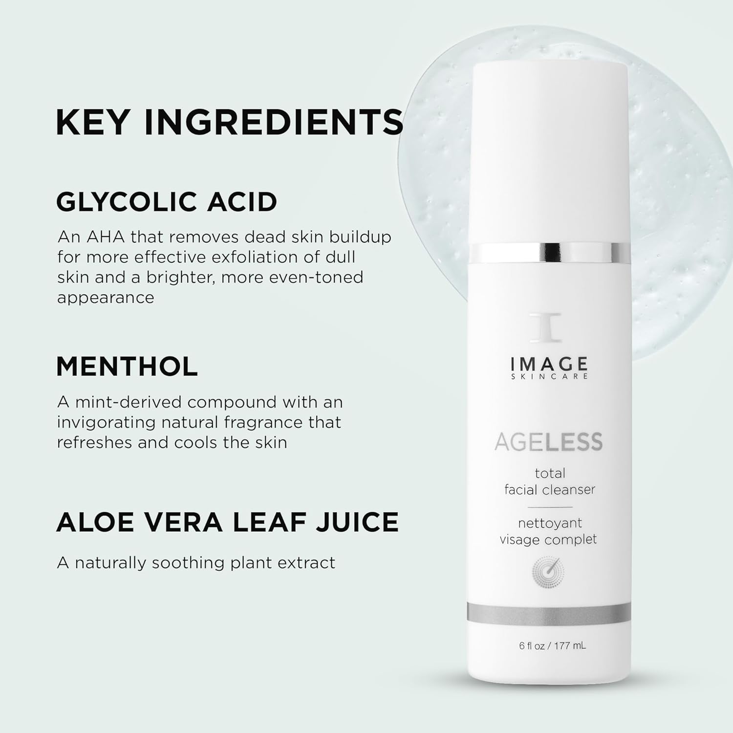 IMAGE Skincare, AGELESS Total Facial Cleanser, Gentle Face Wash for Smoother Revitalized Skin, 6 oz-3