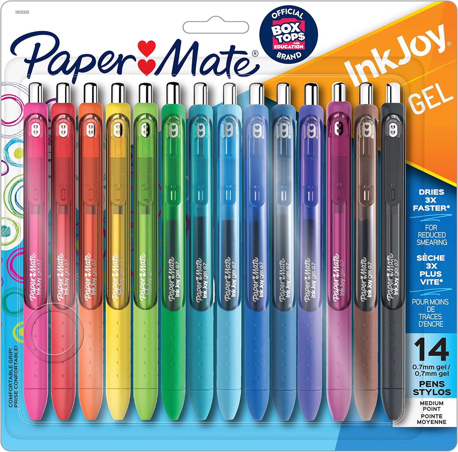 Paper Mate InkJoy Gel Pens, Medium Point, Assorted Colors, Set of 14-0