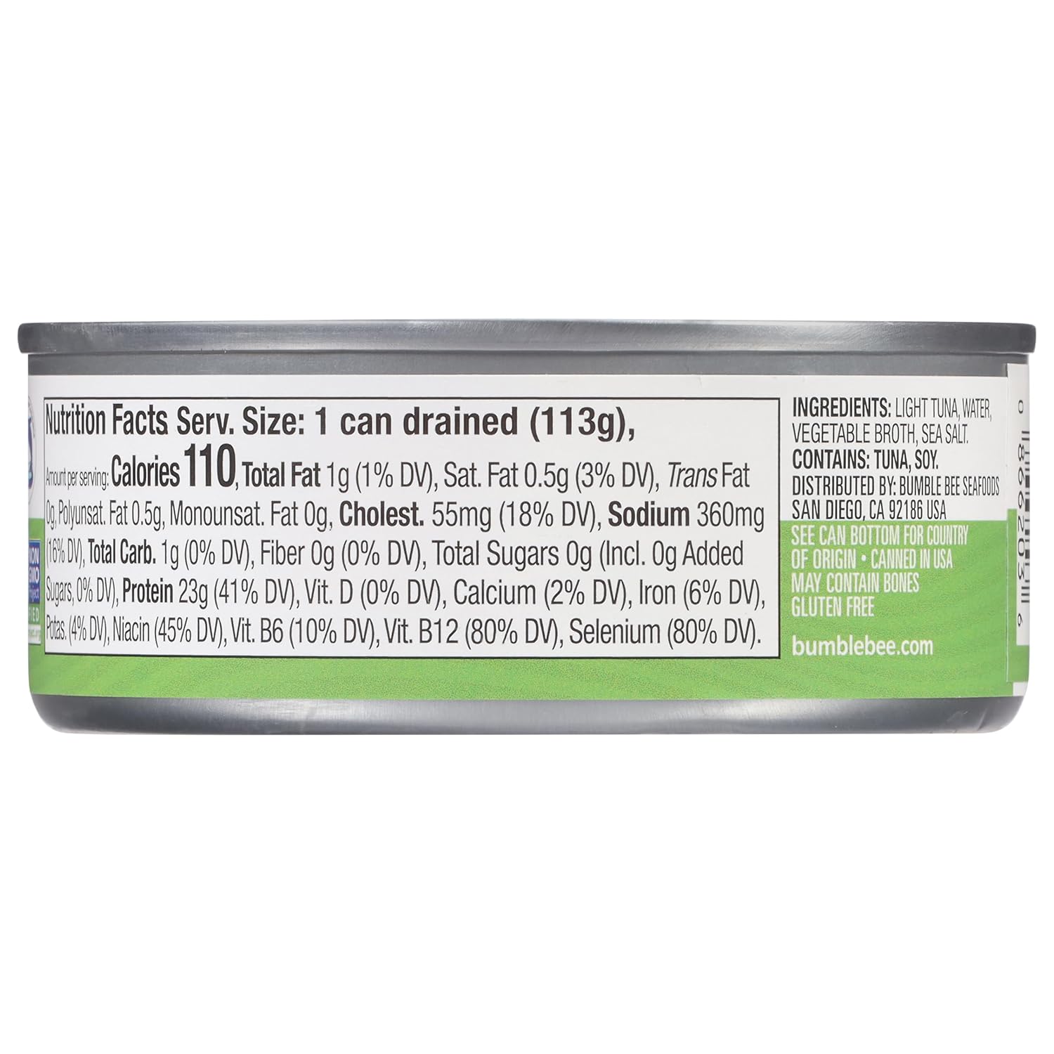 Bumble Bee Chunk Light Tuna In Water, 5 oz Cans (Pack of 24) - Wild Caught Skipjack Tuna - 23g Protein Per Serving - MSC Certified Sustainable Seafood, Non-GMO, Gluten Free, Kosher-4