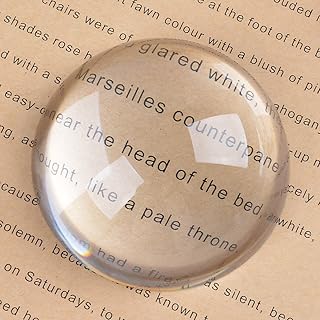 LONGWIN Crystal Dome Magnifier/Paperweight Reading Magnifying Glass-2.4 Inch