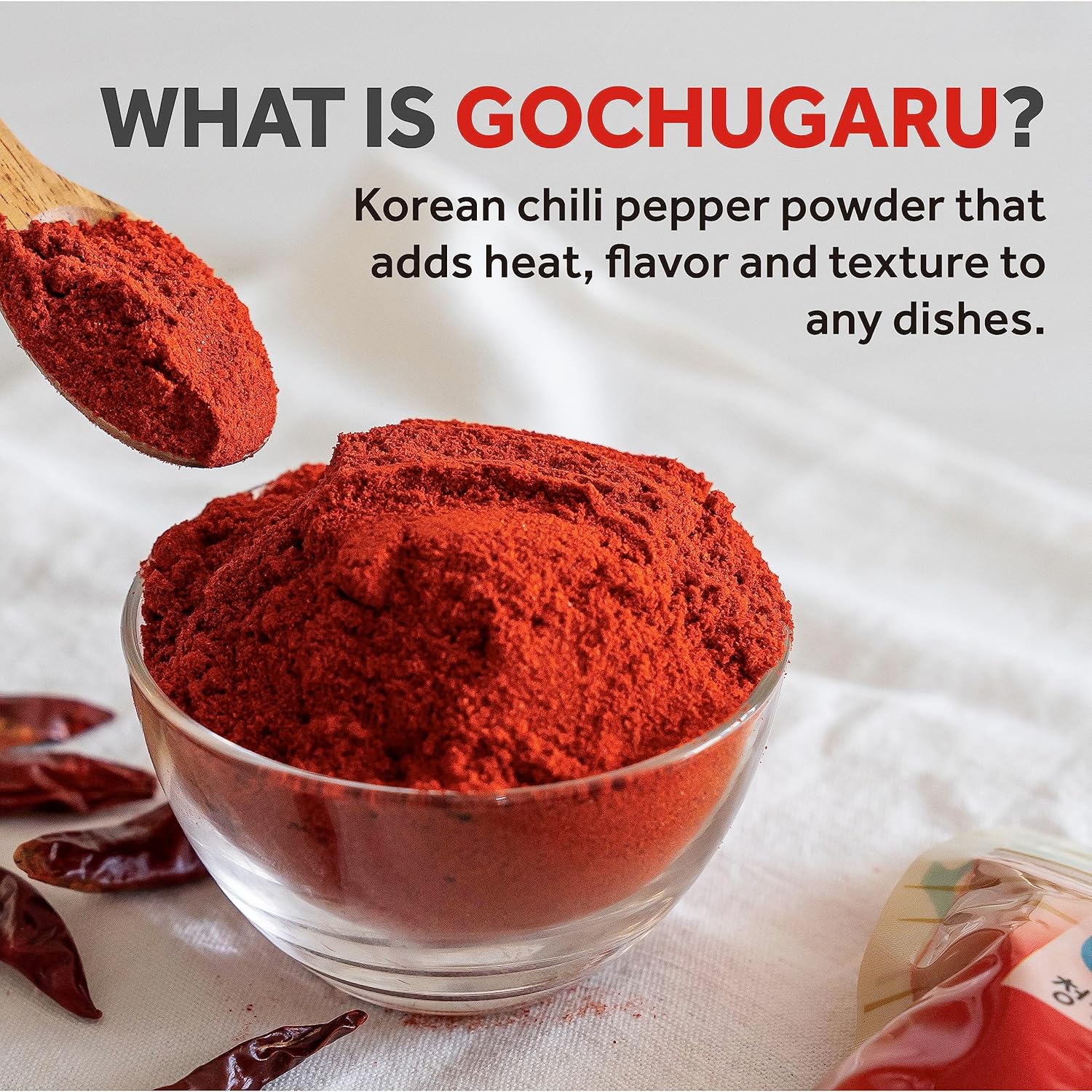 Chung Jung One Coarse Gochugaru 2.2lbs, Premium Korean Bidan Red Chili Pepper Powder O'Food Gochugaru, (2.2 Lbs) (Coarse, 2.2 Pound (Pack of 1))-1