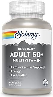 Solaray Once Daily Adult 50+ Multivitamin Healthy Energy, Heart & Immune Support for Mature Adults 90 CT